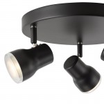 Clint - Bathroom Matt Black 3 Spotlights IP44