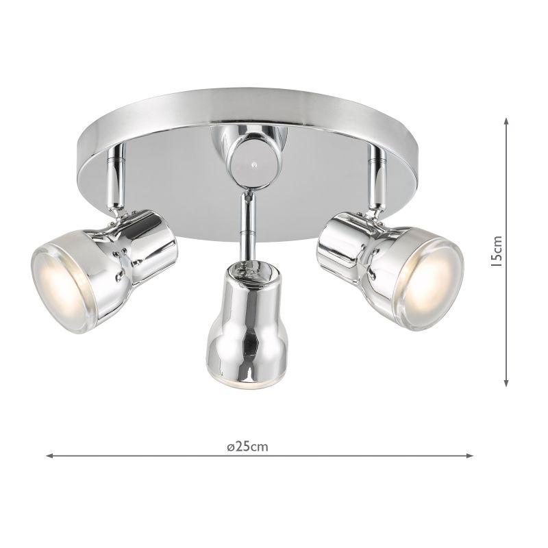 Dar_Vol3-CLI7650 - Clint - Bathroom Polished Chrome 3 Spotlights IP44