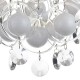 Ceiling Lights - Cloud - Crystal and White Ball 9 Light Ceiling Lamp Dar-CLO1350 - Cloud - Crystal and White Ball 9 Light Ceiling Lamp