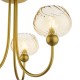 Dar_Vol3-COG0335 - Cognac - Satin Gold 3 Light Semi Flush with Champagne Ribbed Glass