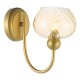 Dar_Vol3-COG0735 - Cognac - Satin Gold Wall Lamp with Champagne Ribbed Glass