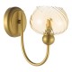 Dar_Vol3-COG0735 - Cognac - Satin Gold Wall Lamp with Champagne Ribbed Glass