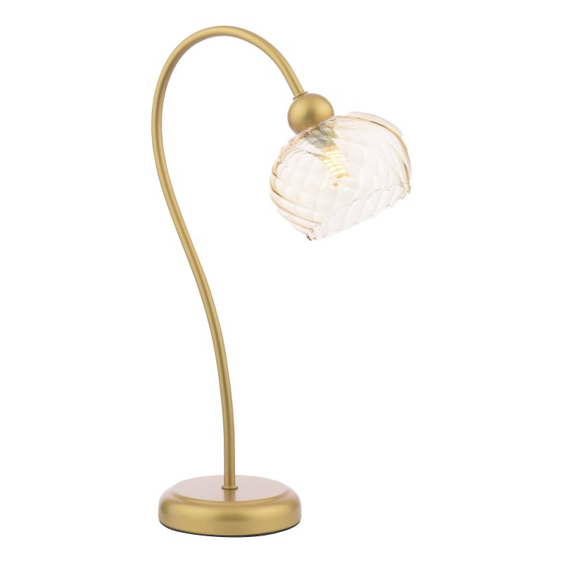 Dar_Vol3-COG4235 - Cognac - Satin Gold Table Lamp with Champagne Ribbed Glass