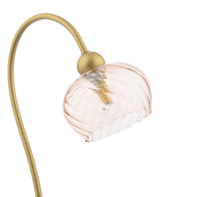 Dar_Vol3-COG4235 - Cognac - Satin Gold Table Lamp with Champagne Ribbed Glass