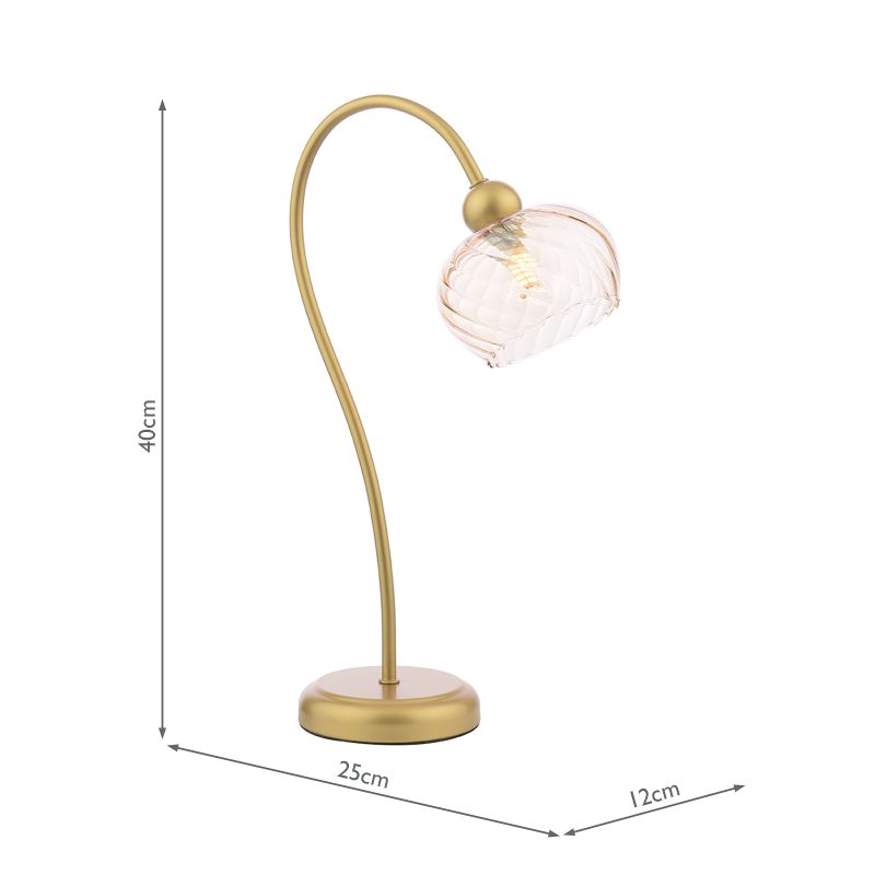 Dar_Vol3-COG4235 - Cognac - Satin Gold Table Lamp with Champagne Ribbed Glass