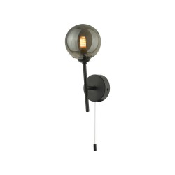 Cohen - Black Wall Lamp with Smoked Mirrored Glass Cohen - Black Wall Lamp with Smoked Mirrored Glass