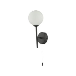 Cohen - Black Wall Lamp with White Glass Cohen - Black Wall Lamp with White Glass