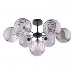 Cohen - Black 7 Light Semi Flush with Smoked Dimple Glass Cohen - Black 7 Light Semi Flush with Smoked Dimple Glass