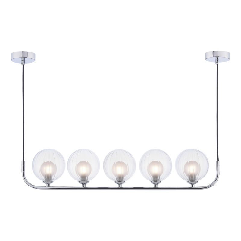 Dar_Vol3-CRA0550-20 - Cradle - Chrome 5 Light over Island Fitting with Double Glasses
