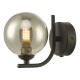 Dar-CRA0722-01 - Cradle - Smoky Glass & Black Wall Lamp