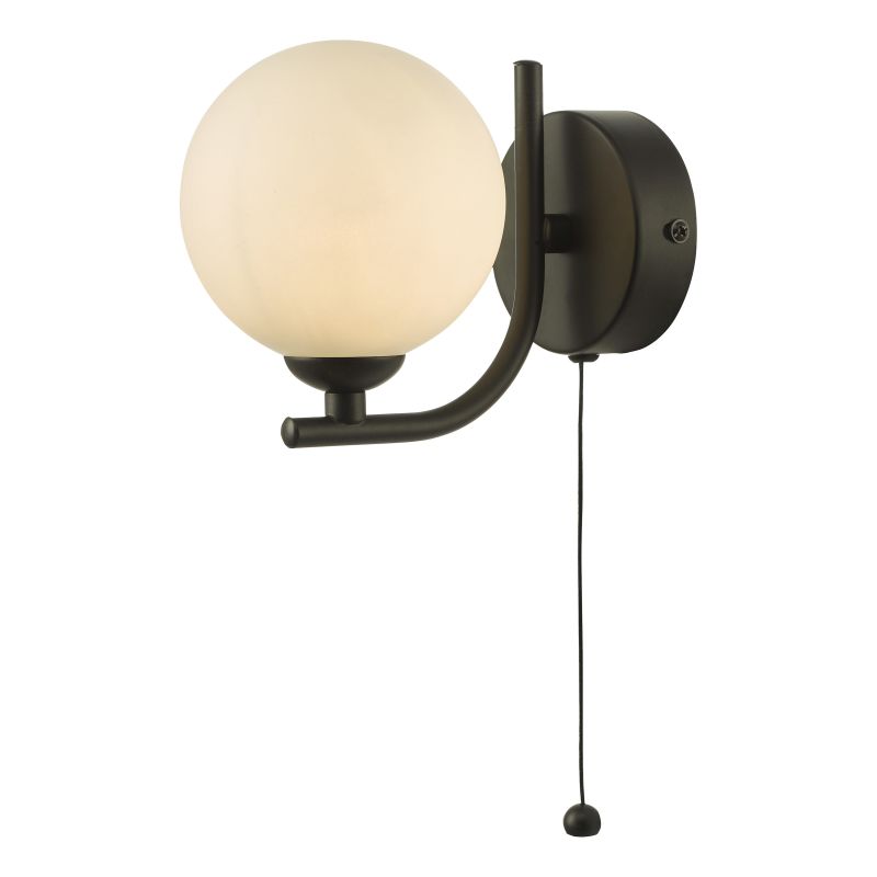 Dar-CRA0722-02 - Cradle - White Glass & Black Wall Lamp