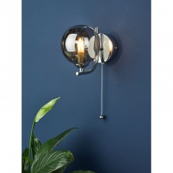 Cradle - Chrome Wall Lamp with Smoked Glass Cradle - Chrome Wall Lamp with Smoked Glass