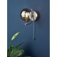 Dar-CRA0750-01 - Cradle - Smoky Glass & Chrome Wall Lamp