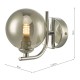 Dar-CRA0750-01 - Cradle - Smoky Glass & Chrome Wall Lamp