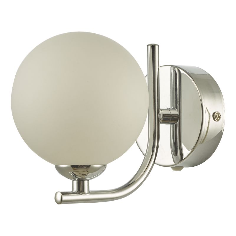Dar-CRA0750-02 - Cradle - White Glass & Chrome Wall Lamp