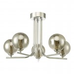 Cradle - Polished Chrome 5 Light Ceiling Lamp with Smoked Glass Cradle - Polished Chrome 5 Light Ceiling Lamp with Smoked Glass