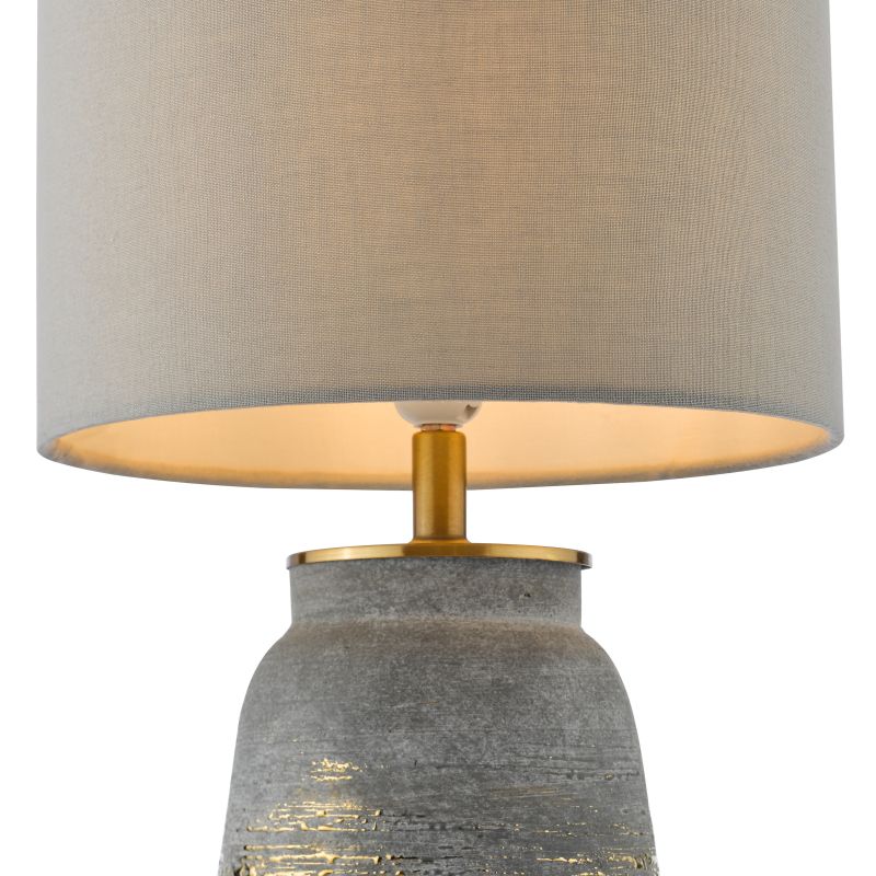 Dar-CRE4239 - Creon - Base Only - Grey Concrete Effect Ceramic Table Lamp