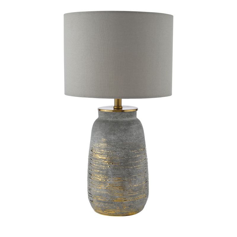 Dar-CRE4239 - Creon - Base Only - Grey Concrete Effect Ceramic Table Lamp