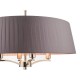 Ceiling Lights - Cristin - Grey Ribbon Shade & Nickel 4 Light Pendant Dar-CRI0439 - Cristin - Grey Ribbon Shade & Nickel 4 Light Pendant