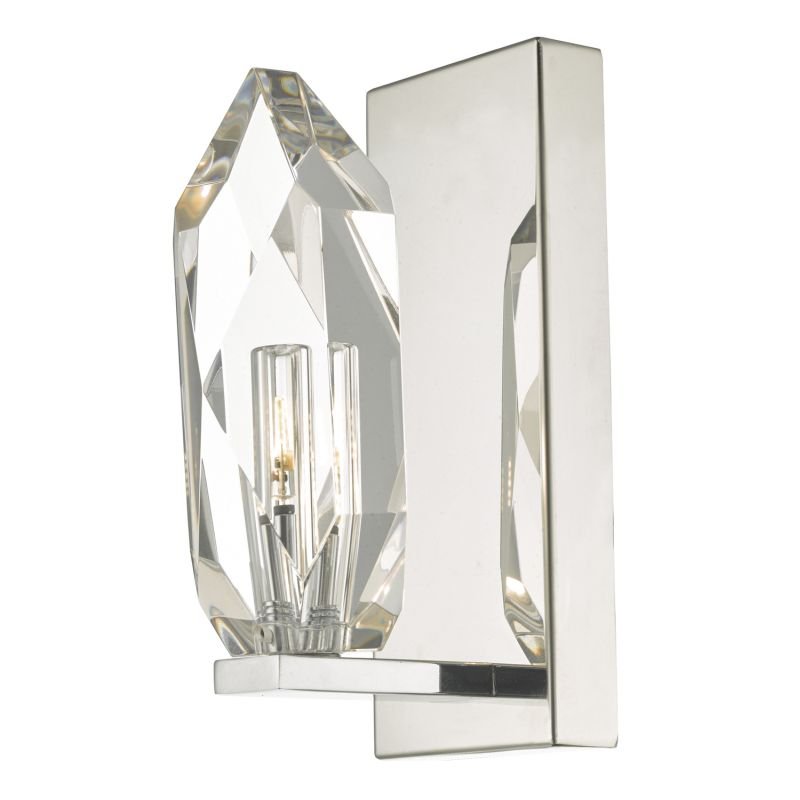 Crystal & Acrylic - Crystal - Chrome with Crystal Rock Wall Lamp Dar-CRY0750 - Crystal - Chrome with Crystal Rock Wall Lamp