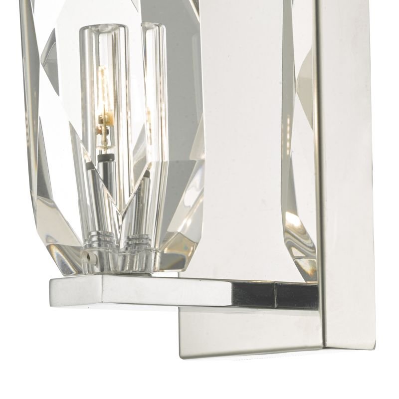 Crystal & Acrylic - Crystal - Chrome with Crystal Rock Wall Lamp Dar-CRY0750 - Crystal - Chrome with Crystal Rock Wall Lamp