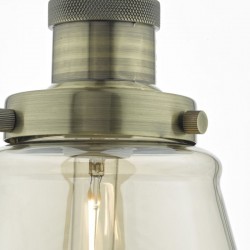 Curtis - Antique Brass Pendant with Champagne Glass Curtis - Antique Brass Pendant with Champagne Glass
