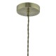 Dar-CUR0175 - Curtis - Champagne Glass with Antique Brass Pendant