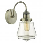 Curtis - Antique Brass Wall Lamp with Champagne Glass Curtis - Antique Brass Wall Lamp with Champagne Glass