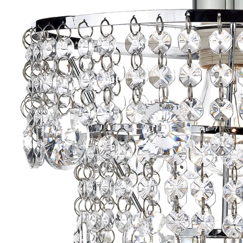 Accessories - Cybil - Crystal Shade with Chrome for Hanging Pendant Dar-CYB6550 - Cybil - Crystal Shade with Chrome for Hanging Pendant