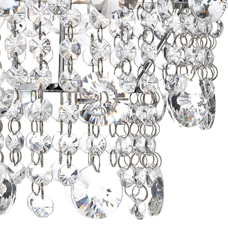 Accessories - Cybil - Crystal Shade with Chrome for Hanging Pendant Dar-CYB6550 - Cybil - Crystal Shade with Chrome for Hanging Pendant