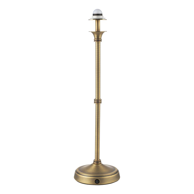 Dar-DAH4275 - Dahl - Base Only - Rechargeable Matt Antique Brass Table Lamp