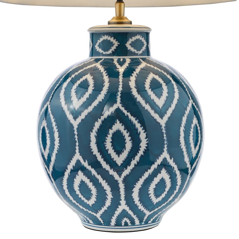 Dar-DAK4223 - Dakari - Base Only - Blue Hand Painted Table Lamp