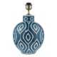 Dar-DAK4223 - Dakari - Base Only - Blue Hand Painted Table Lamp