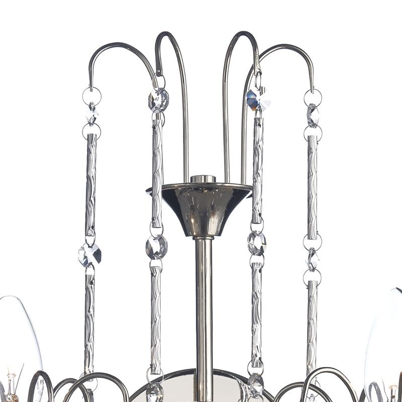 Crystal & Acrylic - Daniella - Polished Nickel & Chrome Rods 2 Light Wall Lamp Dar-DAN0938 - Daniella - Polished Nickel & Chrome Rods 2 Light Wall Lamp