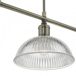 Dara - Antique Brass 3 Light over Island Fitting with Prismatic Glass  Dara - Antique Brass 3 Light over Island Fitting with Prismatic Glass