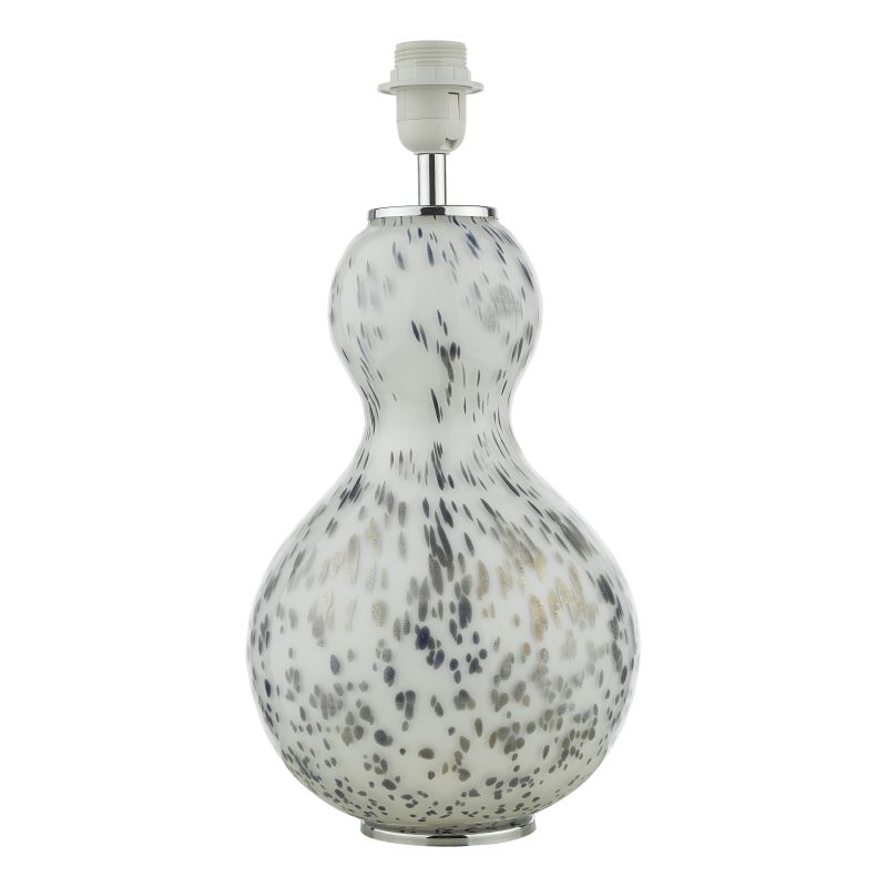 Dar-DAS4255 - Dascha - Base Only - Grey & White Art Glass Table Lamp