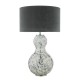 Dar-DAS4255 - Dascha - Base Only - Grey & White Art Glass Table Lamp