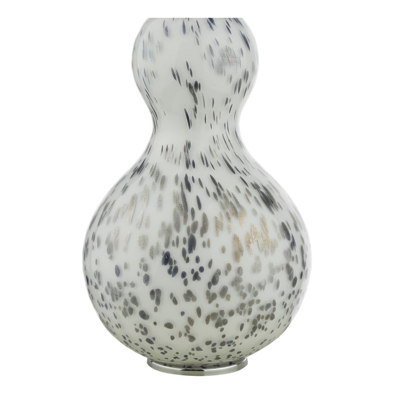 Dar-DAS4255 - Dascha - Base Only - Grey & White Art Glass Table Lamp