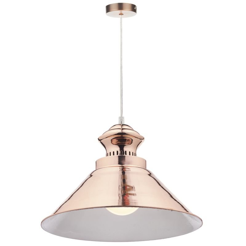 Ceiling Lights - Dauphine - Shiny Copper 1 Light Hanging Pendant Dar-DAU0164 - Dauphine - Shiny Copper 1 Light Hanging Pendant