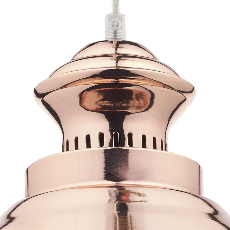 Ceiling Lights - Dauphine - Shiny Copper 1 Light Hanging Pendant Dar-DAU0164 - Dauphine - Shiny Copper 1 Light Hanging Pendant