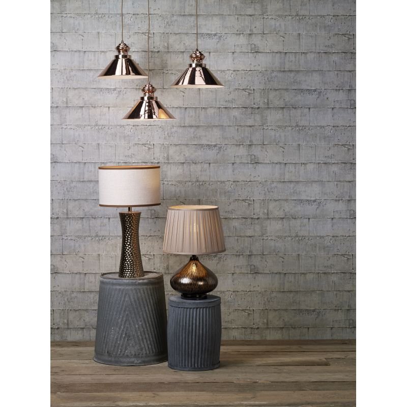 Ceiling Lights - Dauphine - Shiny Copper 1 Light Hanging Pendant Dar-DAU0164 - Dauphine - Shiny Copper 1 Light Hanging Pendant