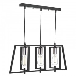 Dax - Black & Chrome 3 Light over Island Fitting Dax - Black & Chrome 3 Light over Island Fitting