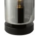 Dar_Vol3-DAY4222 - Daylin - Satin Black Table Lamp with Ribbed Smoked Glass