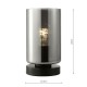 Dar_Vol3-DAY4222 - Daylin - Satin Black Table Lamp with Ribbed Smoked Glass