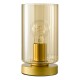Dar_Vol3-DAY4235 - Daylin - Satin Gold Table Lamp with Ribbed Amber Glass