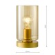 Dar_Vol3-DAY4235 - Daylin - Satin Gold Table Lamp with Ribbed Amber Glass