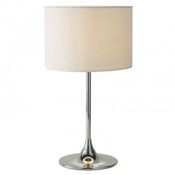 Delta - Polished Chrome Table Lamp with Ivory Shade Delta - Polished Chrome Table Lamp with Ivory Shade