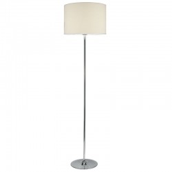 Delta - Polished Chrome Floor Lamp with Ivory Shade Delta - Polished Chrome Floor Lamp with Ivory Shade