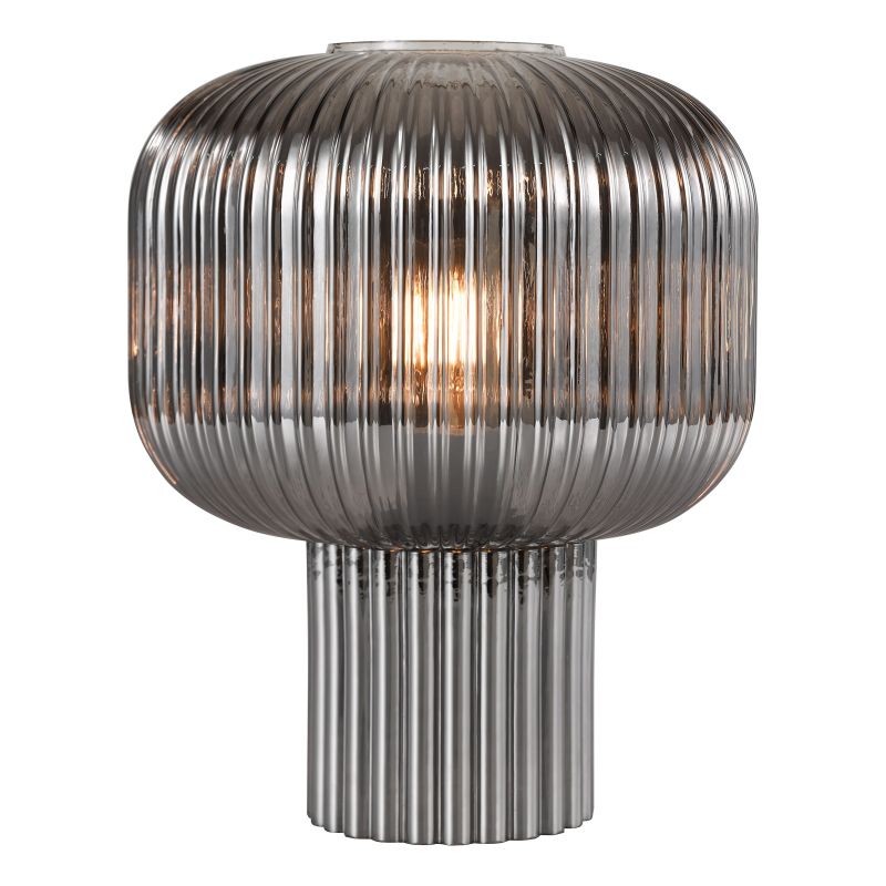 Dar-DEM4210 - Demarius - Smoked Ribbed Glass Table Lamp