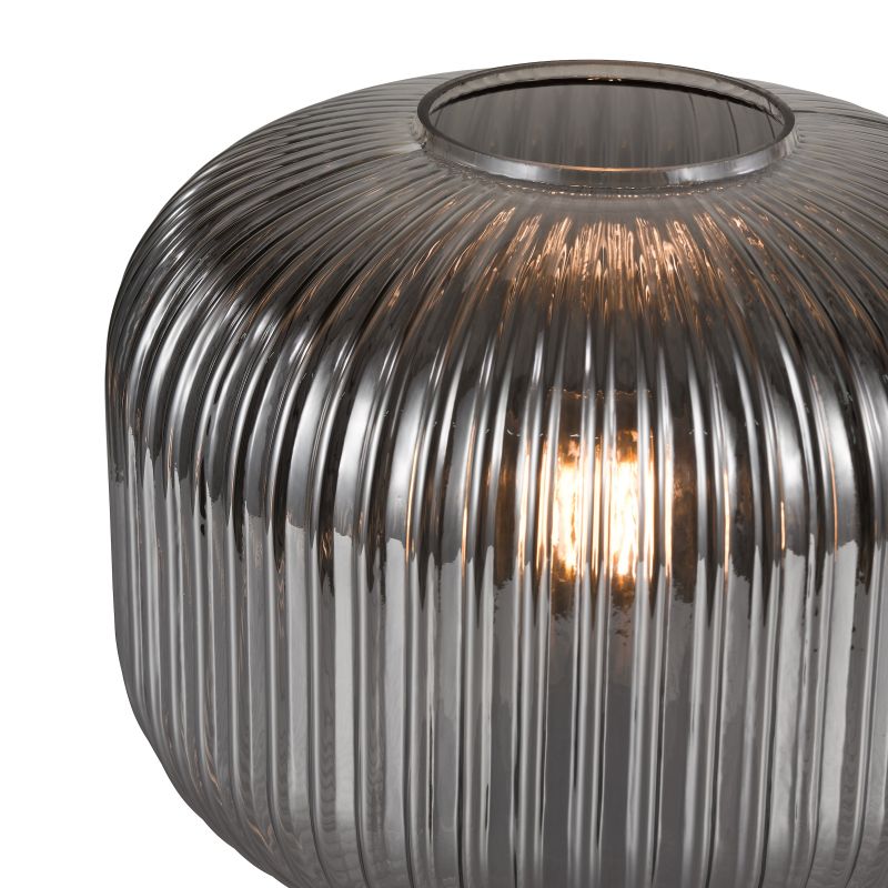 Dar-DEM4210 - Demarius - Smoked Ribbed Glass Table Lamp